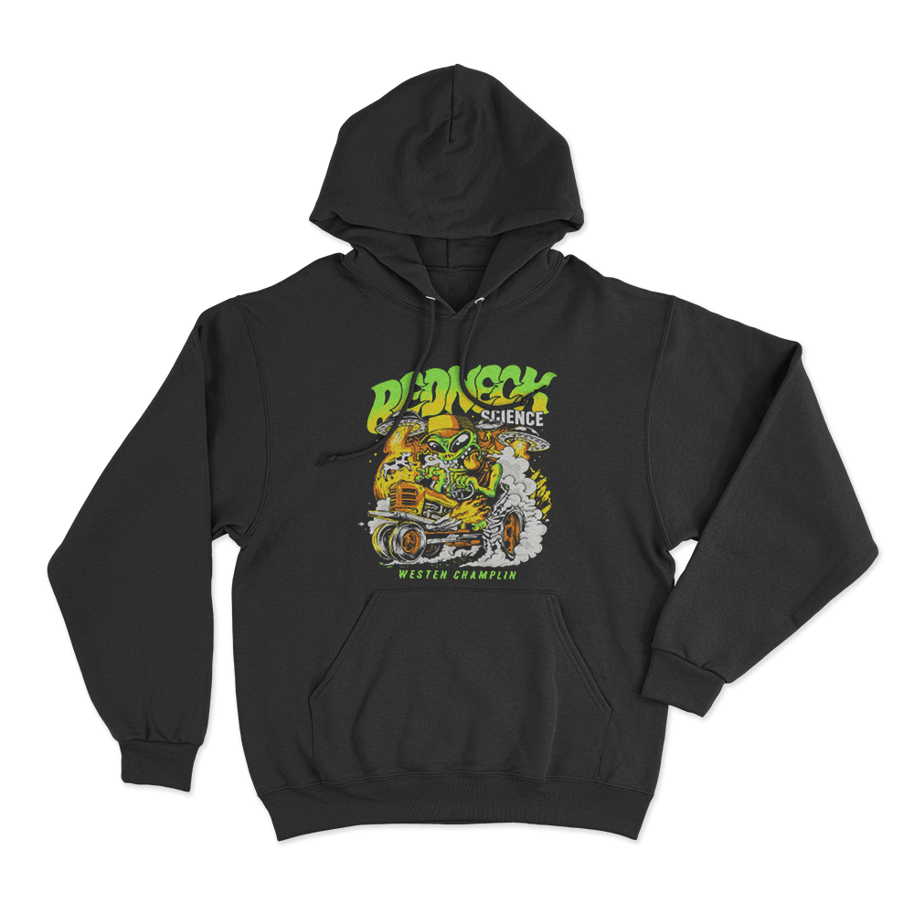 Alien Redneck Science Unisex Hoodie Black Alien Redneck Science Unisex Hoodie Black