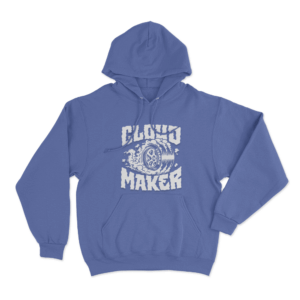 Burnout Cloud Maker Unisex Hoodie Blue
