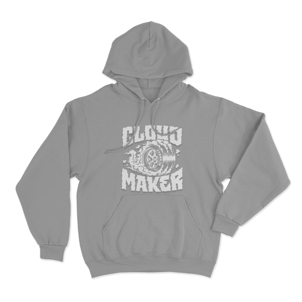 Burnout Cloud Maker Unisex Hoodie Grey Burnout Cloud Maker Unisex Hoodie Grey