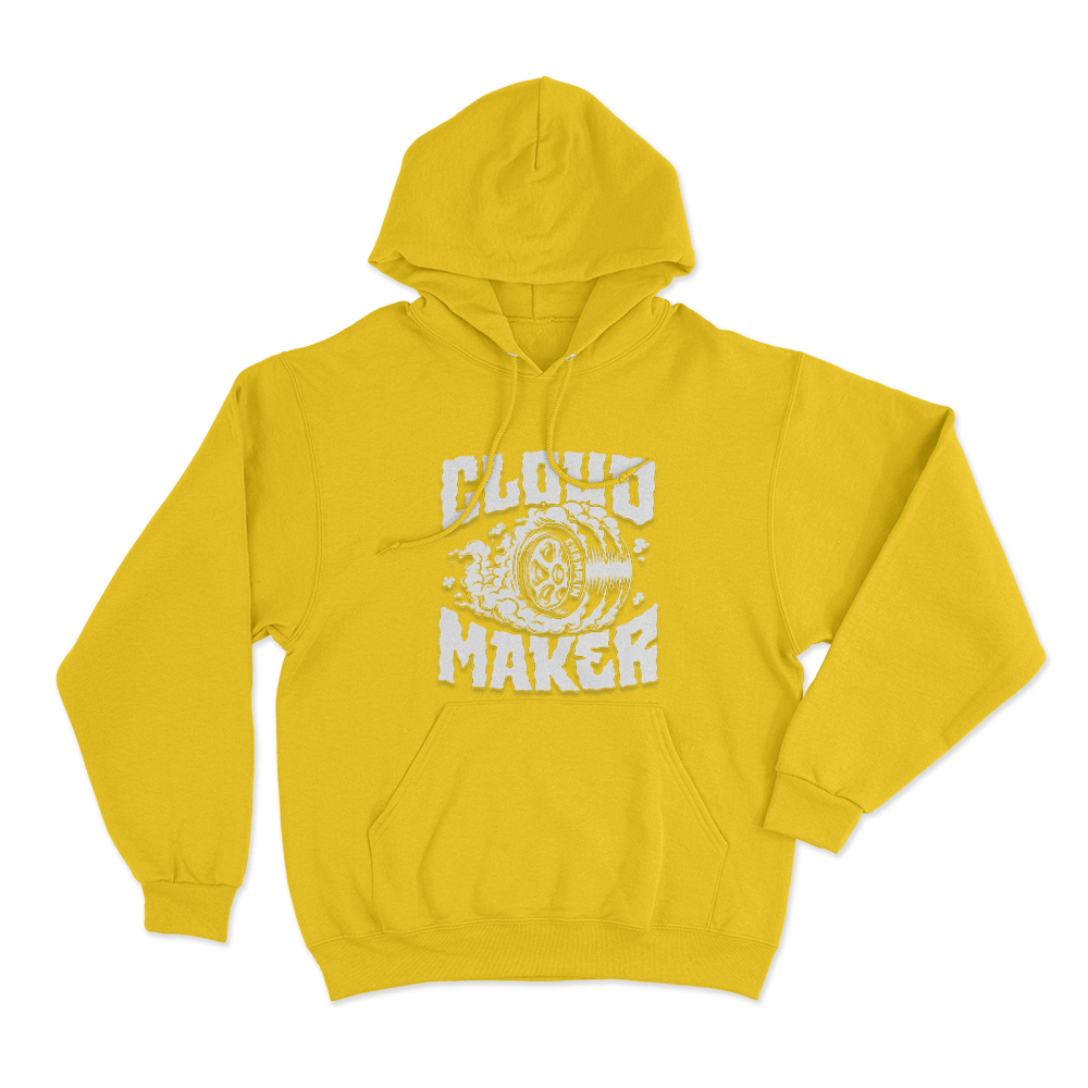 Burnout Cloud Maker Unisex Hoodie Yellow Burnout Cloud Maker Unisex Hoodie Yellow
