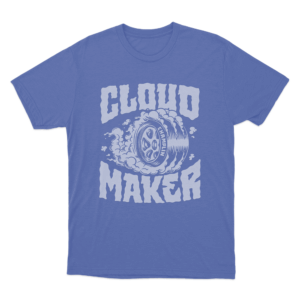 Burnout Cloud Maker Unisex T Shirt Blue