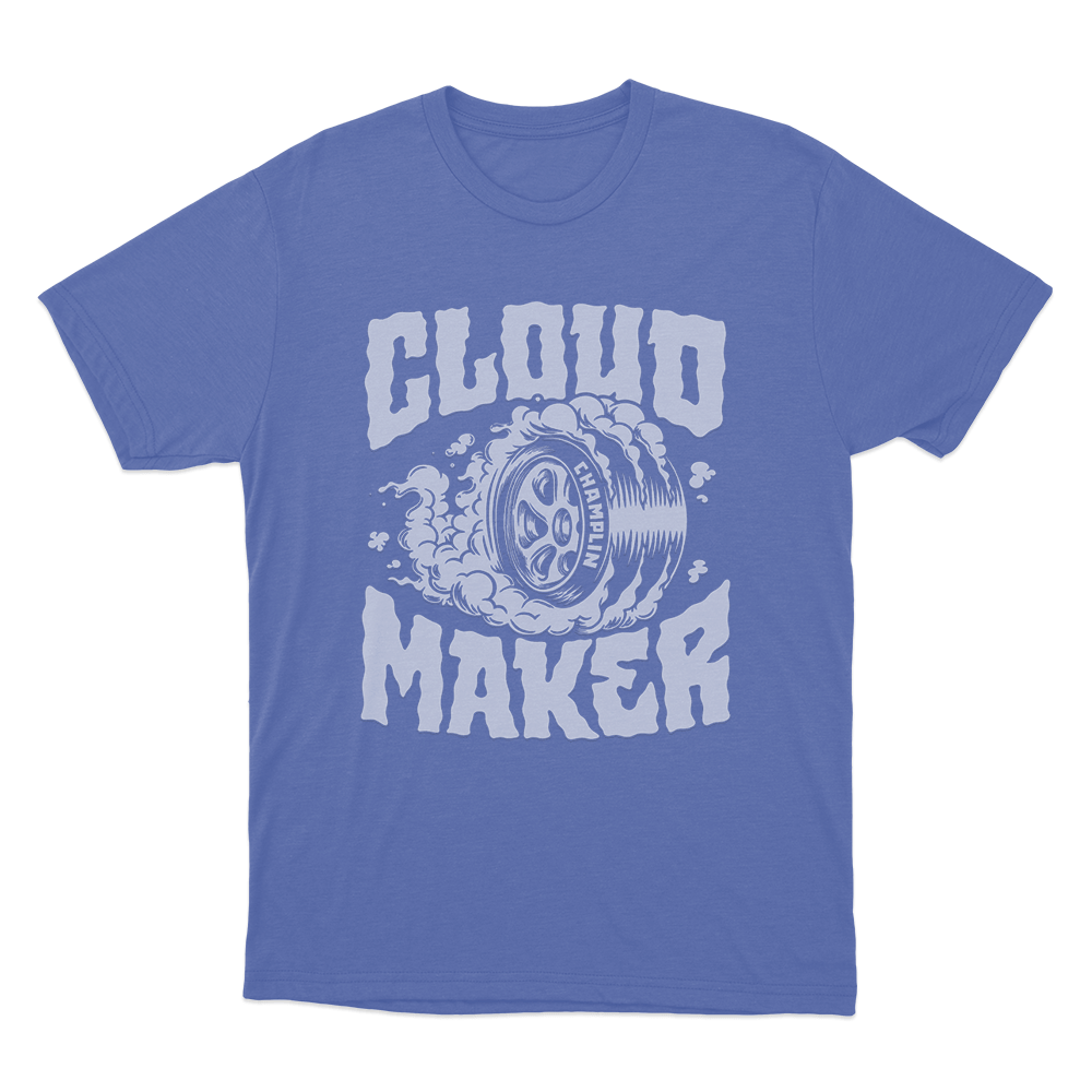 Burnout Cloud Maker Unisex T Shirt Blue Burnout Cloud Maker Unisex T Shirt Blue