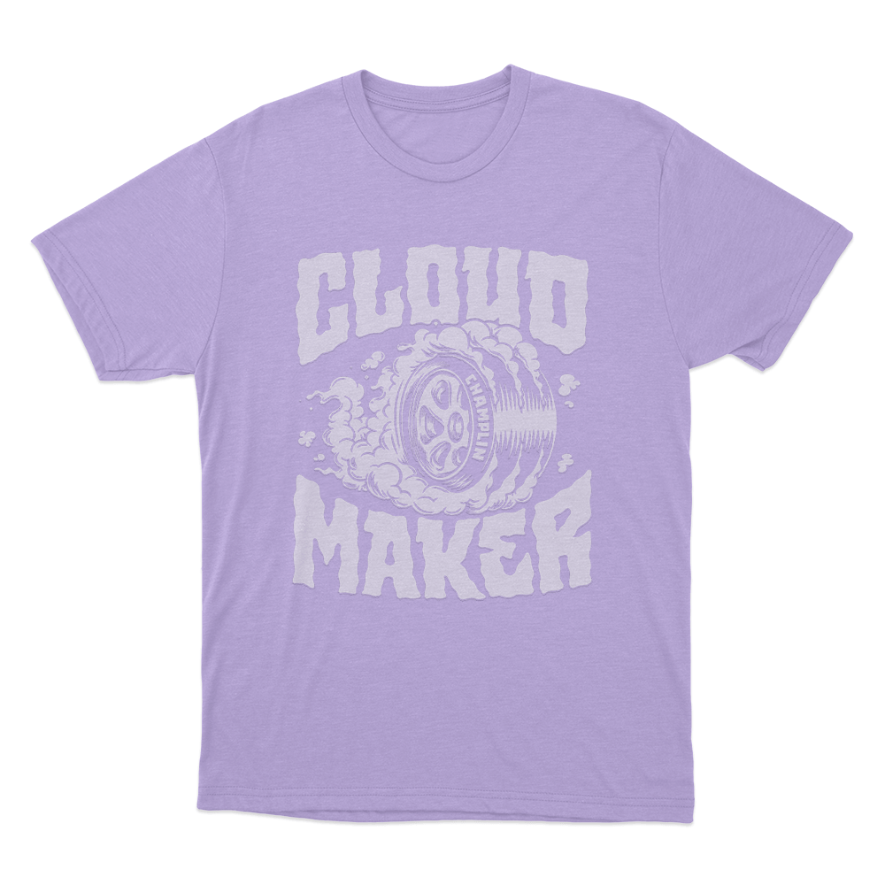 Burnout Cloud Maker Unisex T Shirt Purple Burnout Cloud Maker Unisex T Shirt Purple