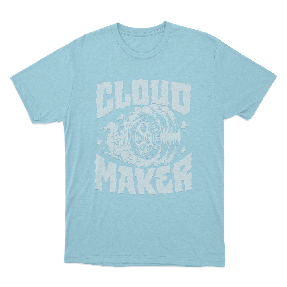 Burnout Cloud Maker Unisex T Shirt Sky Blue Burnout Cloud Maker Unisex T Shirt Sky Blue