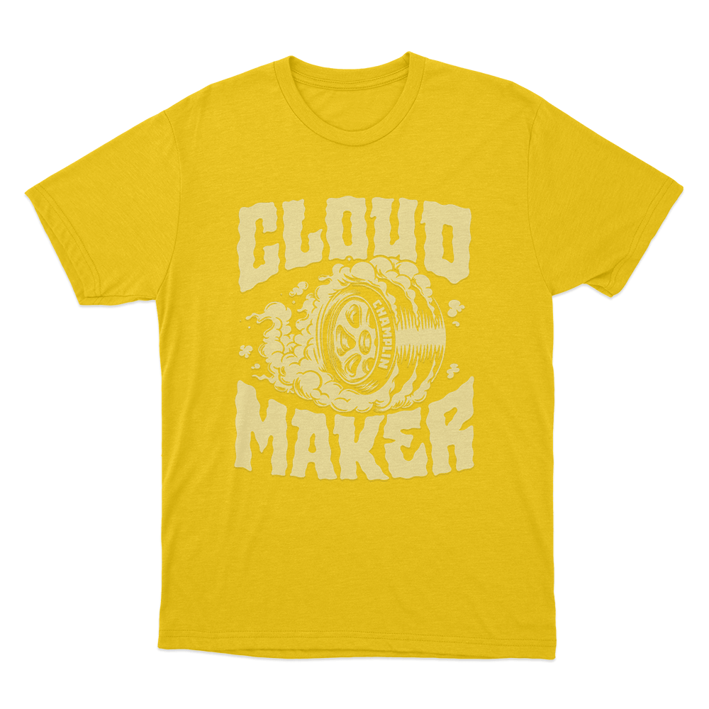 Burnout Cloud Maker Unisex T Shirt Yellow Burnout Cloud Maker Unisex T Shirt Yellow