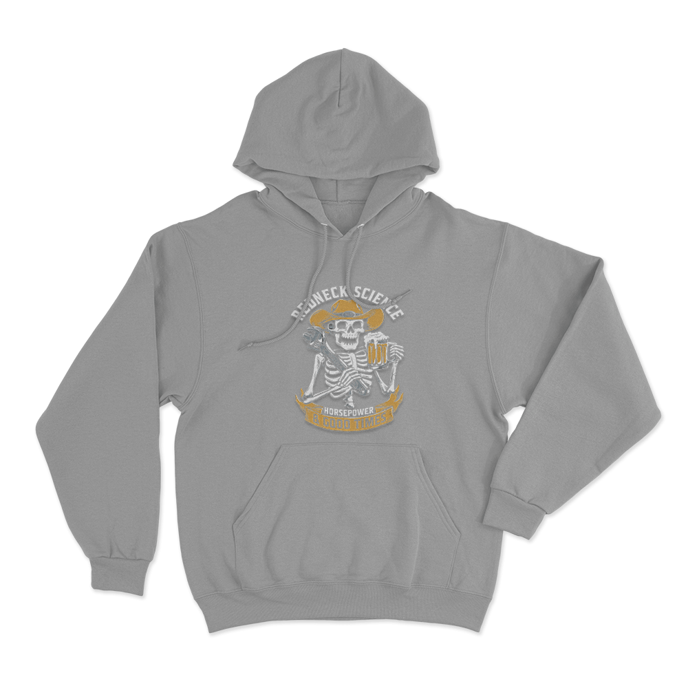 Horsepower & Good Times Unisex Hoodie Grey Horsepower Good Times Unisex Hoodie Grey