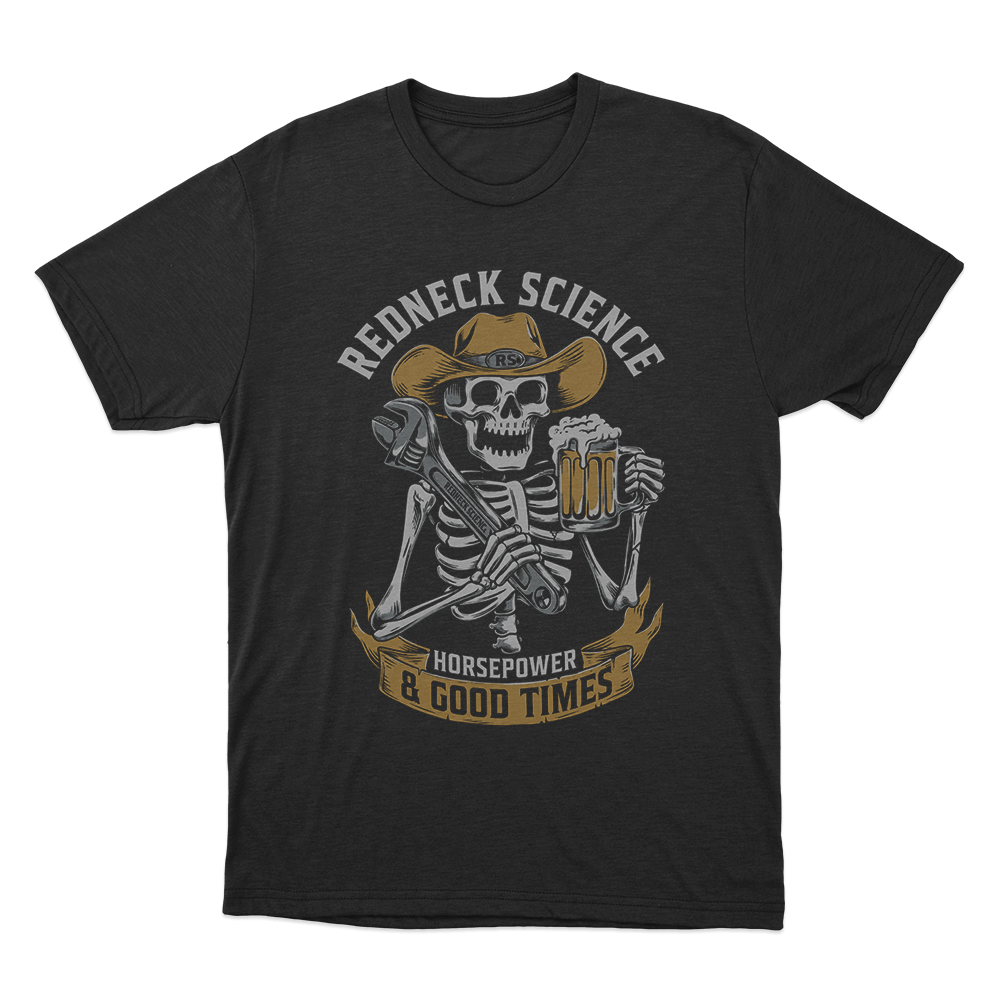 Horsepower & Good Times Unisex T Shirt Black Horsepower Good Times Unisex T Shirt Black