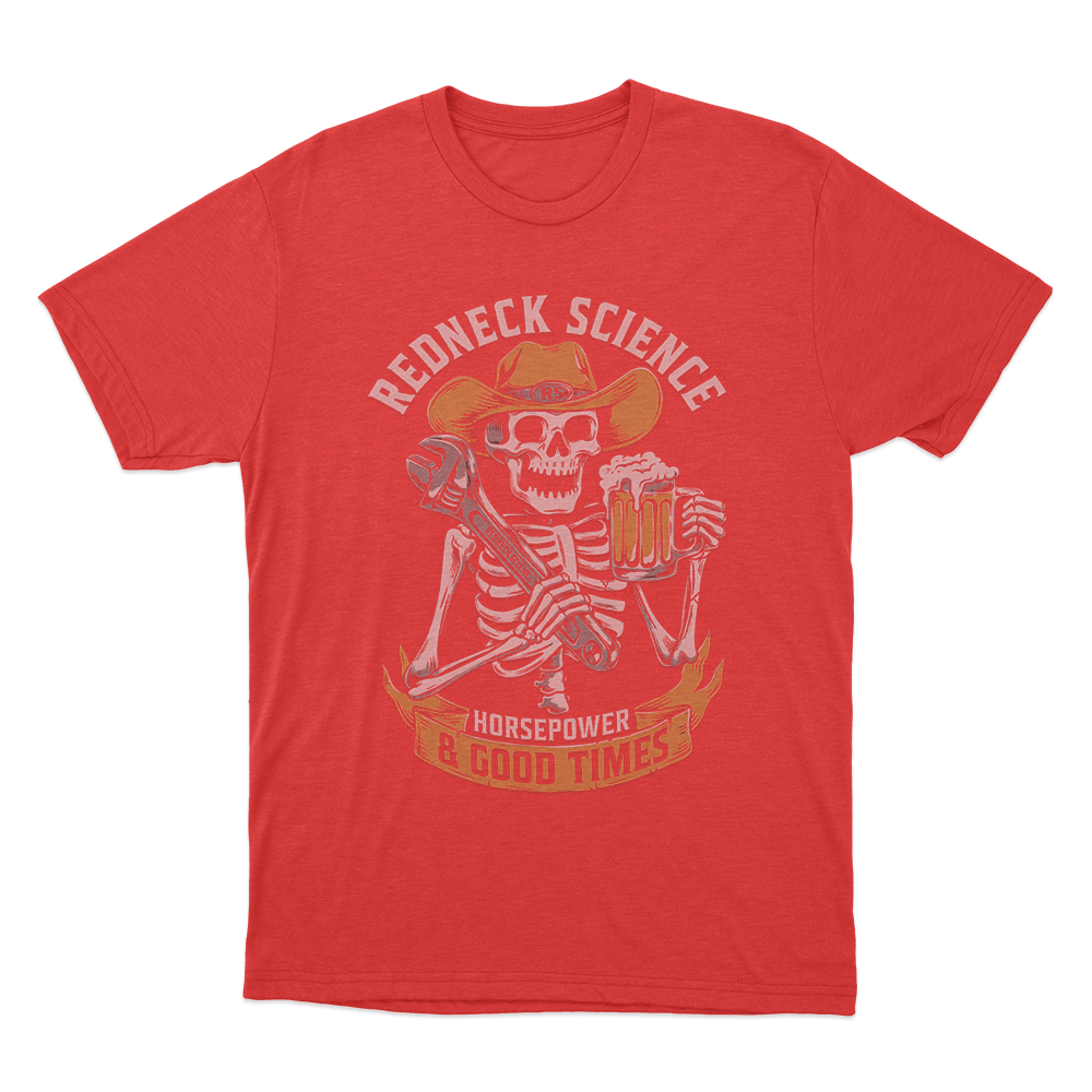Horsepower & Good Times Unisex T Shirt Red Horsepower Good Times Unisex T Shirt Red