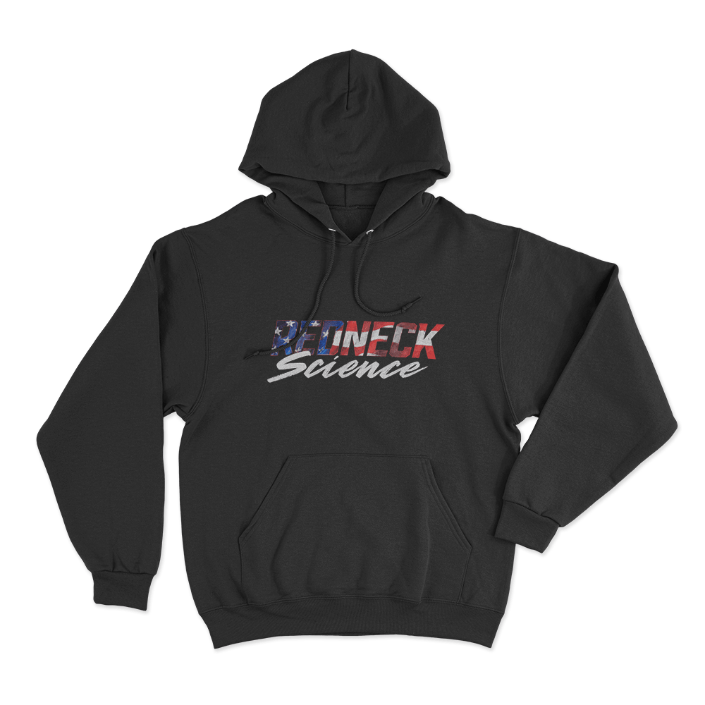 Redneck Science American Flag Unisex Hoodie Black Redneck Science American Flag Unisex Hoodie Black