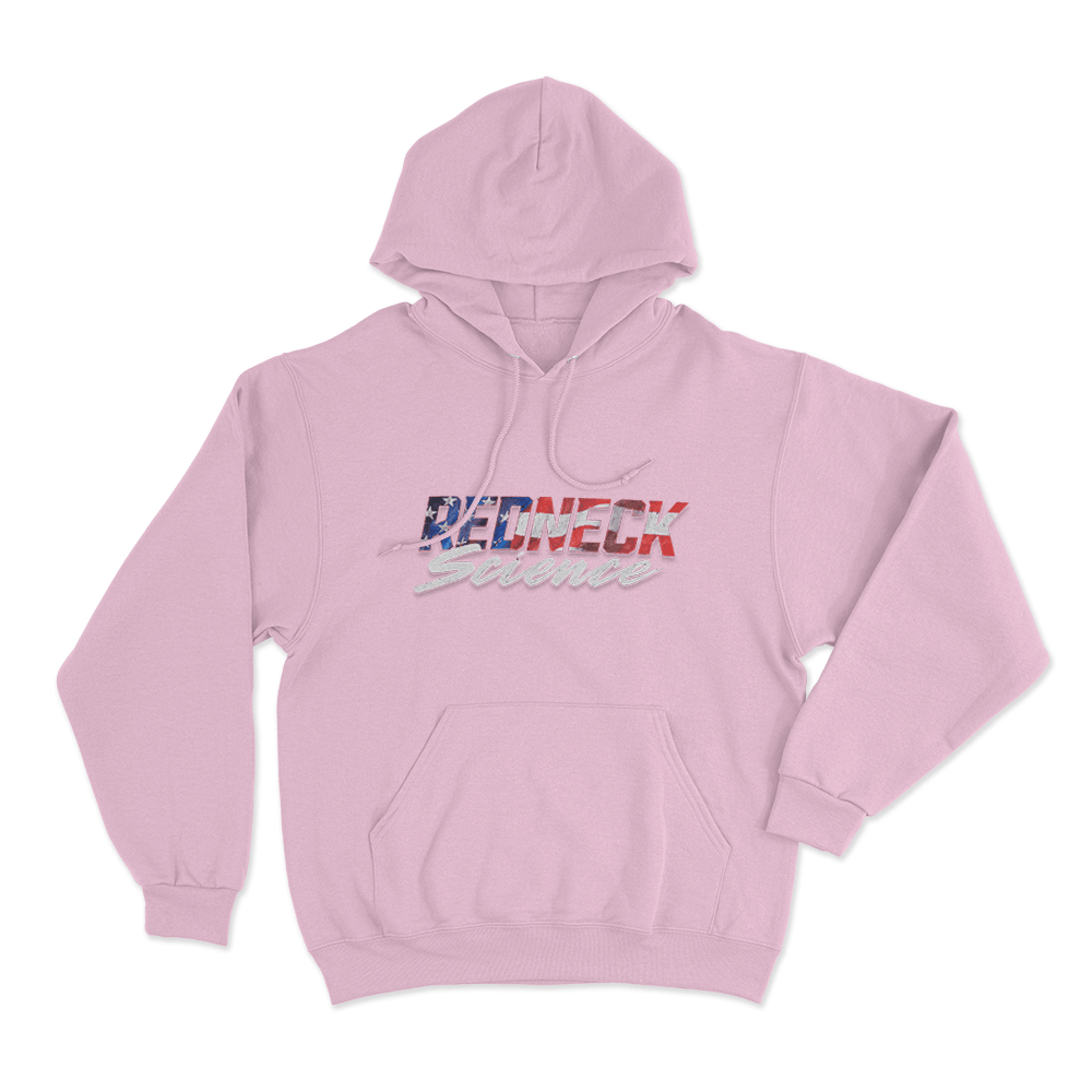 Redneck Science American Flag Unisex Hoodie Pink Redneck Science American Flag Unisex Hoodie Pink