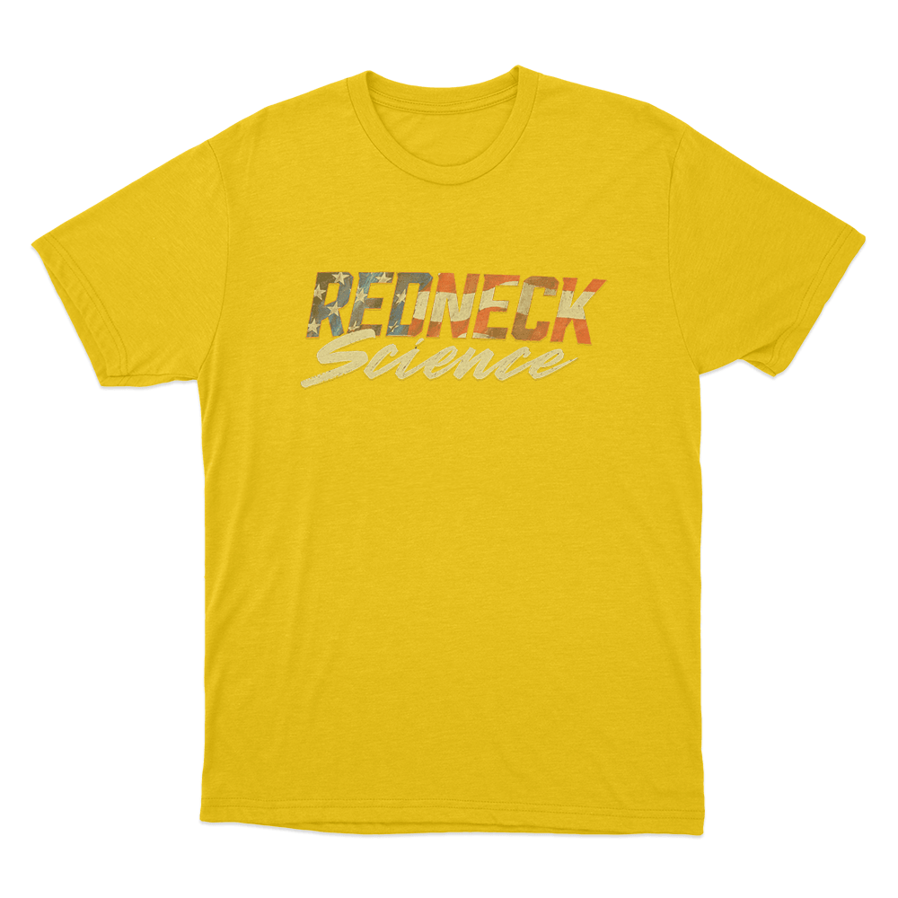 Redneck Science American Flag Unisex T Shirt Yellow Redneck Science American Flag Unisex T Shirt Yellow