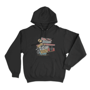 Will Work For Car Parts Racoon Unisex Hoodie Black