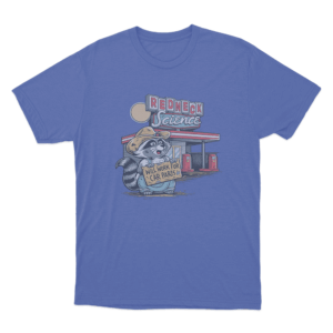 Will Work For Car Parts Racoon Unisex T Shirt Blue